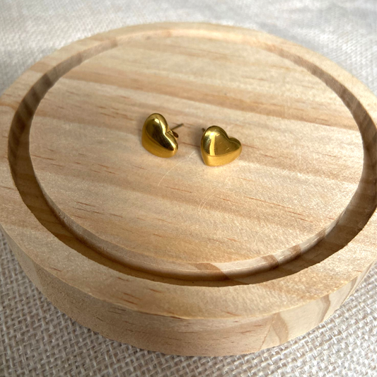 Pendientes Mini Corazón Dorado
