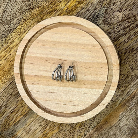 Pendientes Hemisféric Plateado