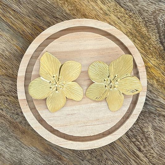 Pendientes Flor Dorado